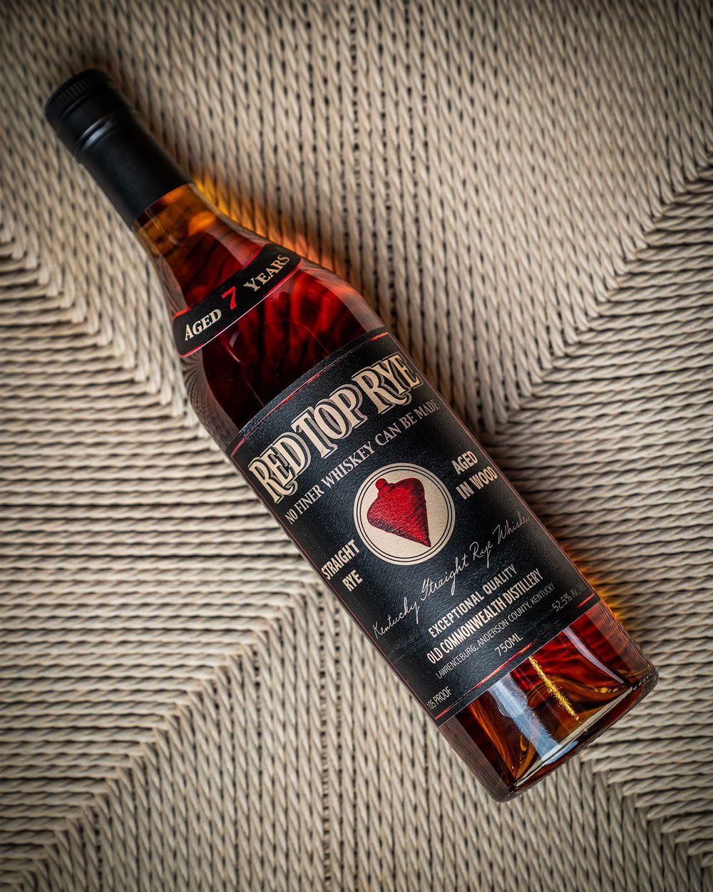 Bottle of red top rye 2026 feature release.