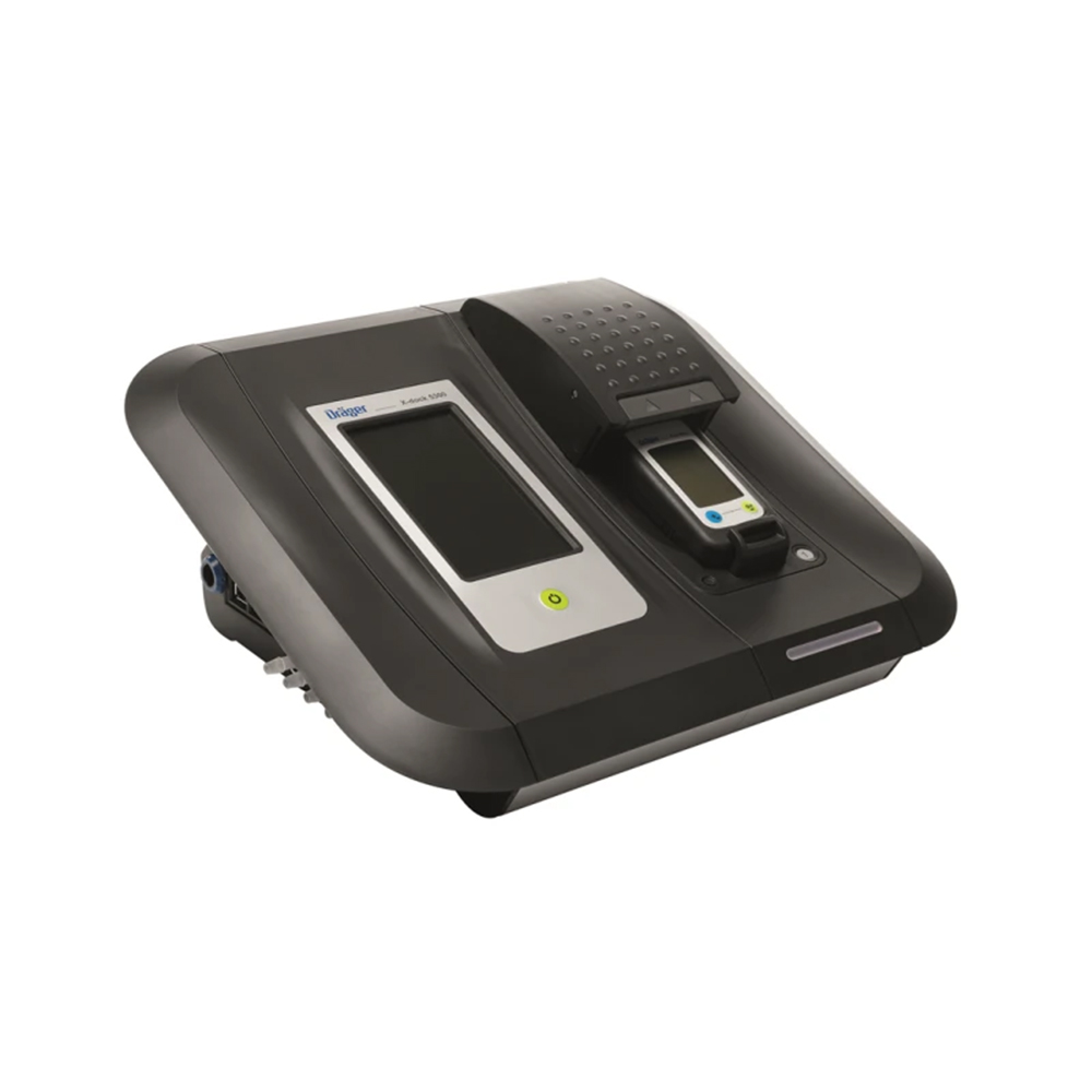 Fingerprint scanner with a digital display and biometric sensor.