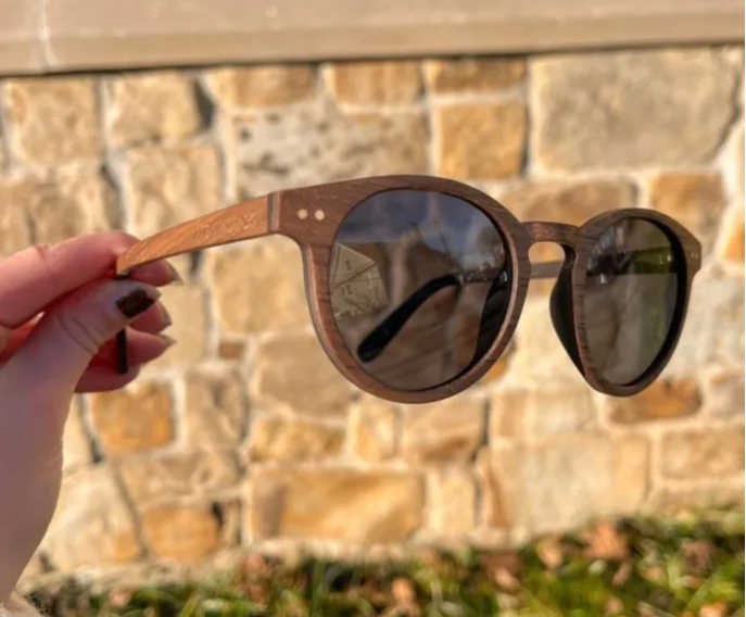 Wood sunglasses that float