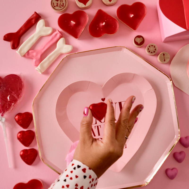 Design Schlüsselanhänger Herz Pink mit Amors Pfeil Liebe Valentinstag love