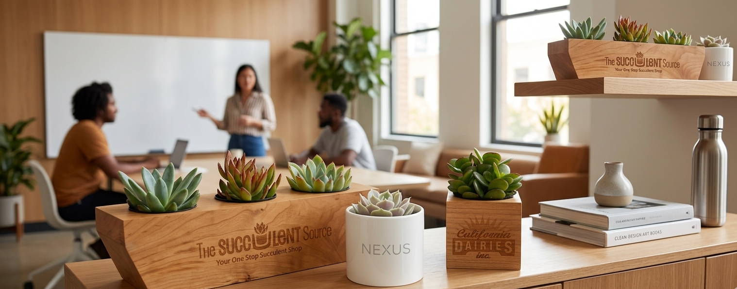 Succulent Corporate Branded Client Gift