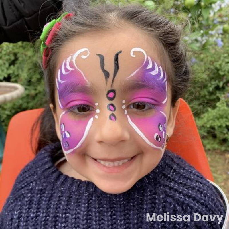butterfly mask face paint easy violet