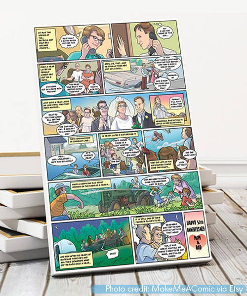 Custom Comic Strip Canvas Art