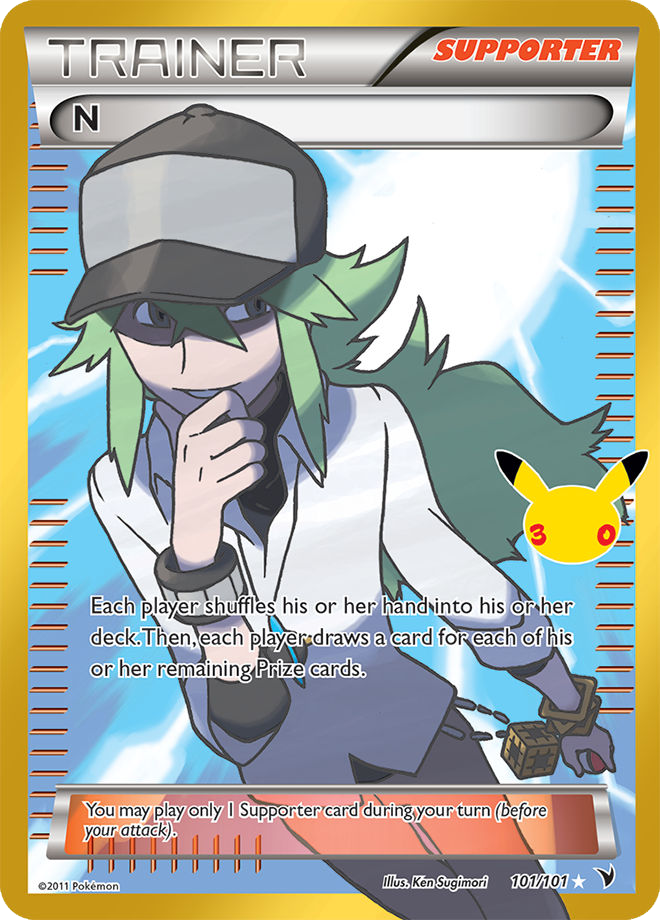The N card which was reprinted in the Pokémon TCG's 30th Celebration Classic Collection.
