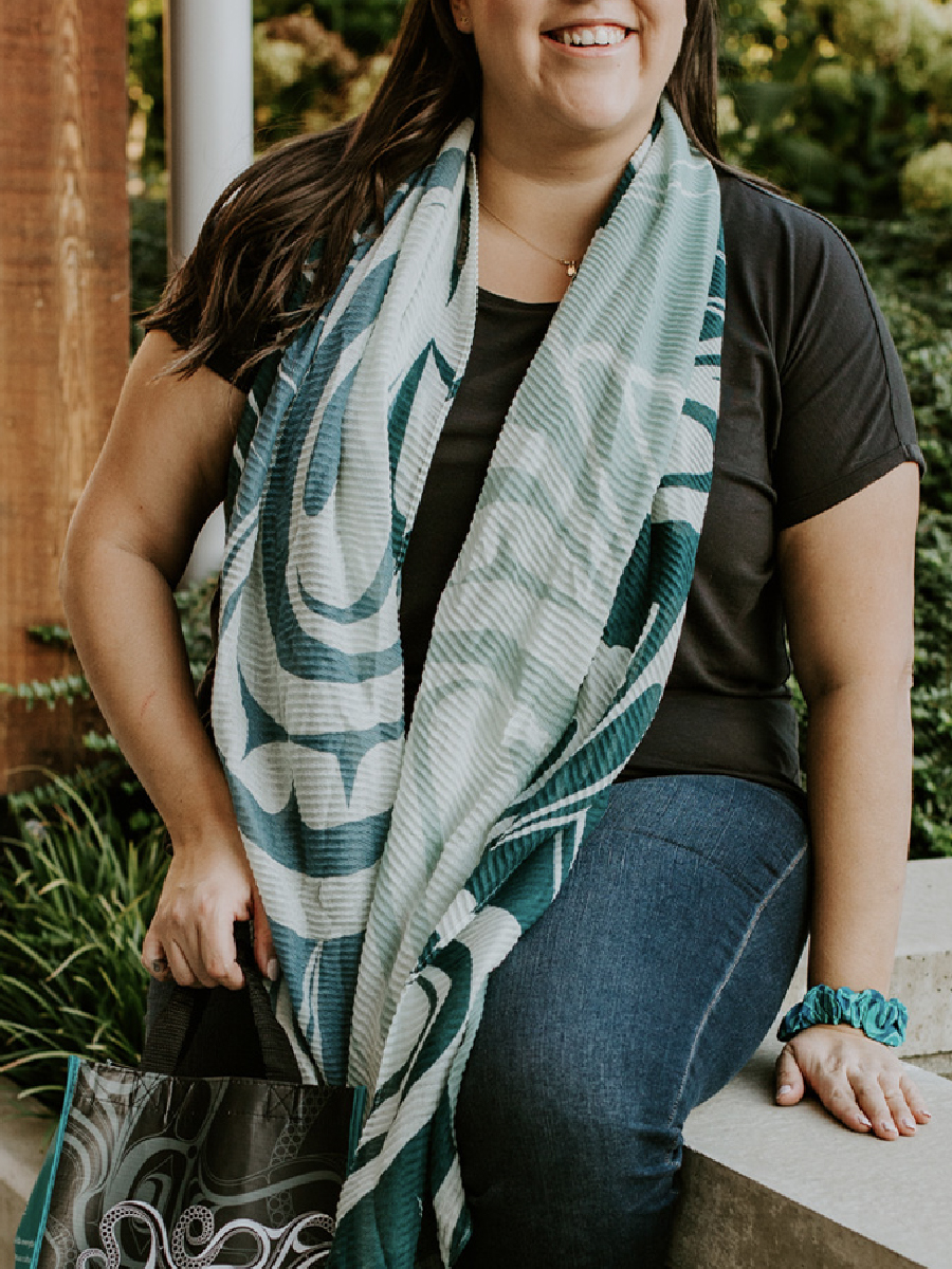 Blue Heron Eco Scarf by Paul Windsor