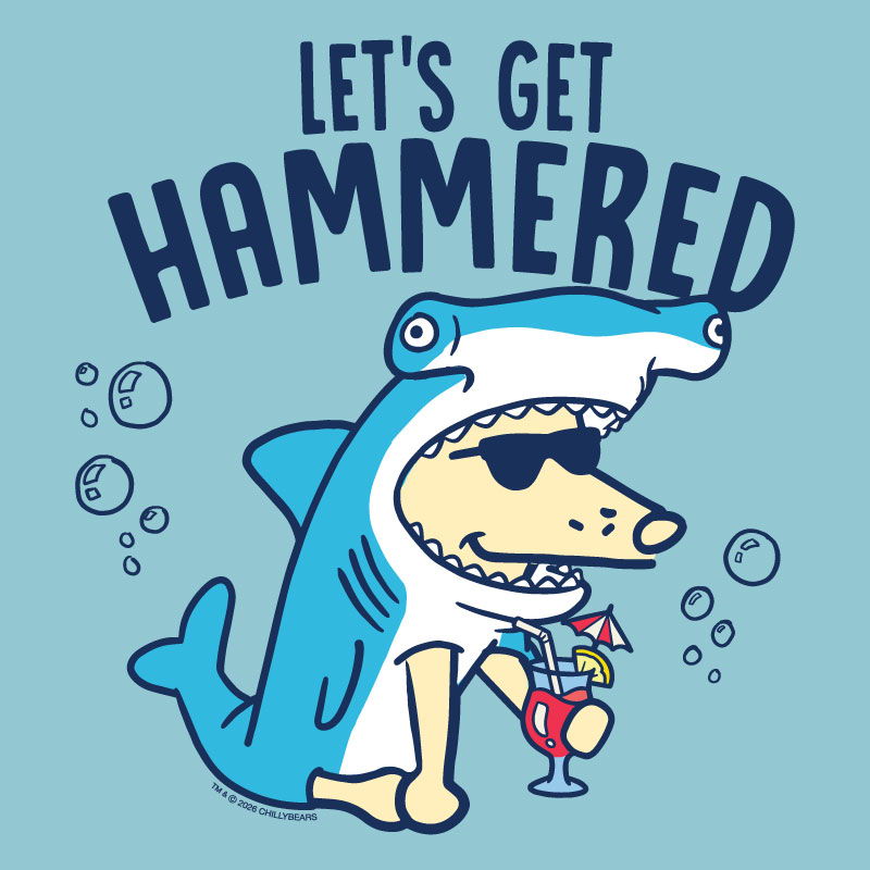 Fun shark themed graphic for dog lovers