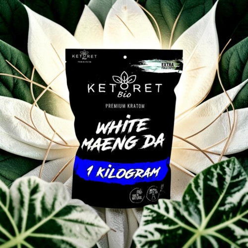 KETORET Bio White Maeng Da packaging with lotus flowers background.