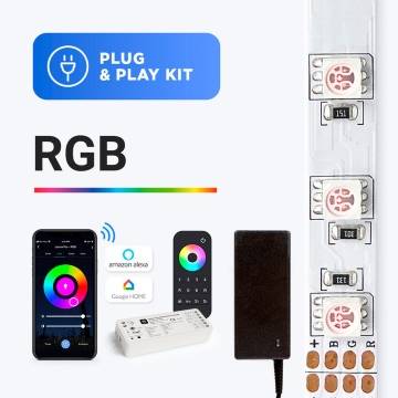RGB color changing LED strip light kit
