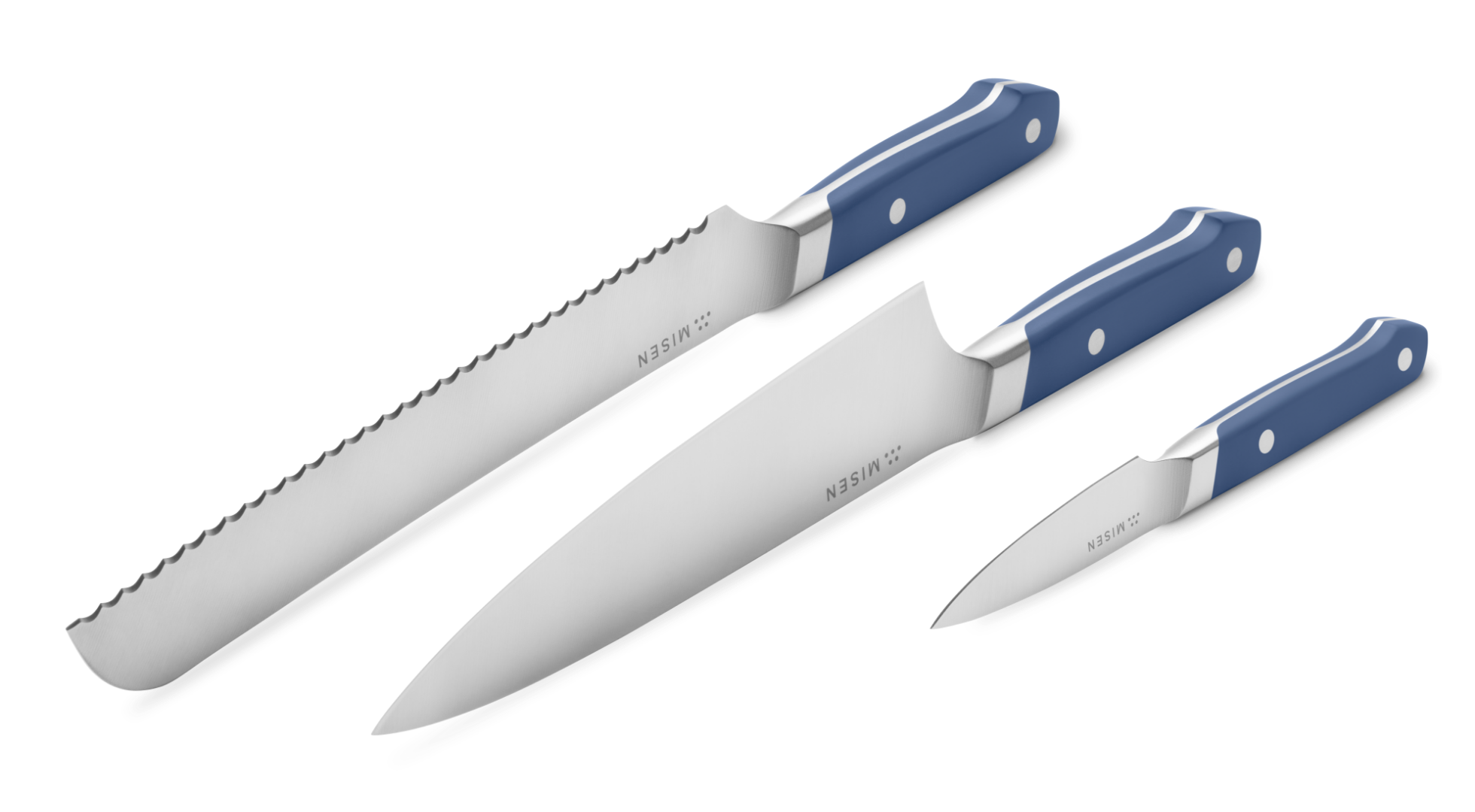 Top three features of the Misen Essentials Knife Set.