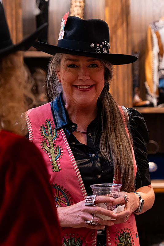 Liz Lindemann enjoying her time at the Cowgirls and Cupid party in FTW! 