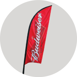 Budweiser Printed Blade Feather Flag