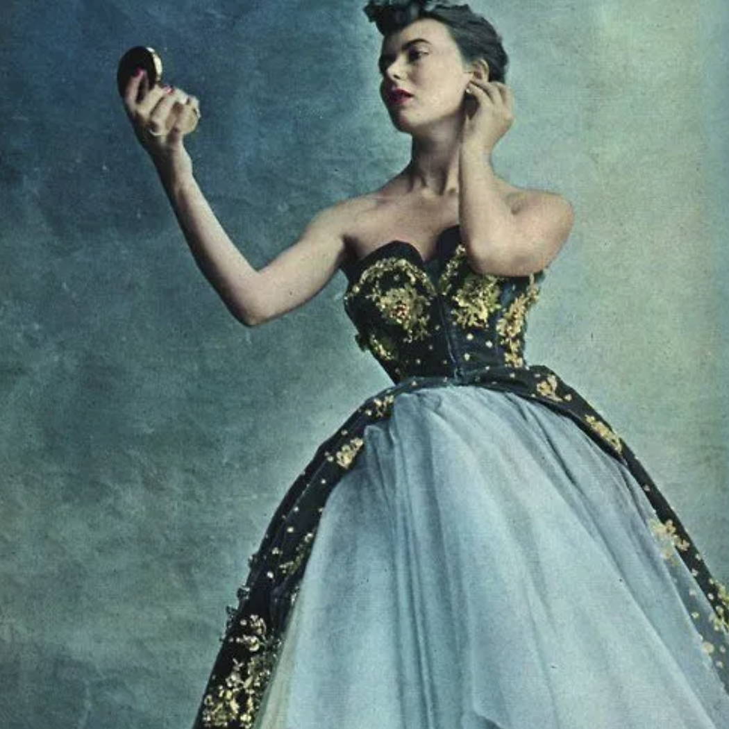 Vintage Woman in Beautiful Dress