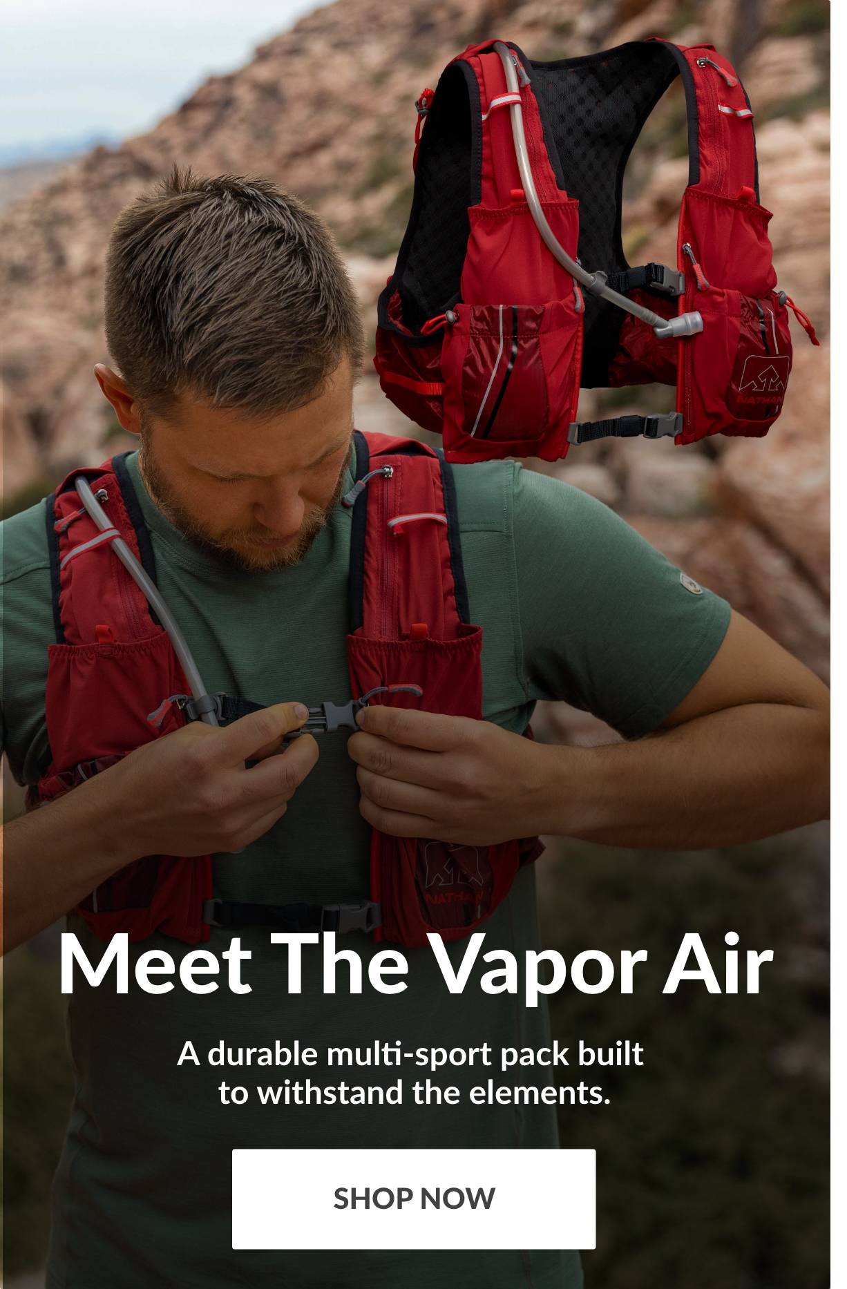Meet The Vapor Air. A durable multi-sport pack built to withstand the elements. SHOP NOW