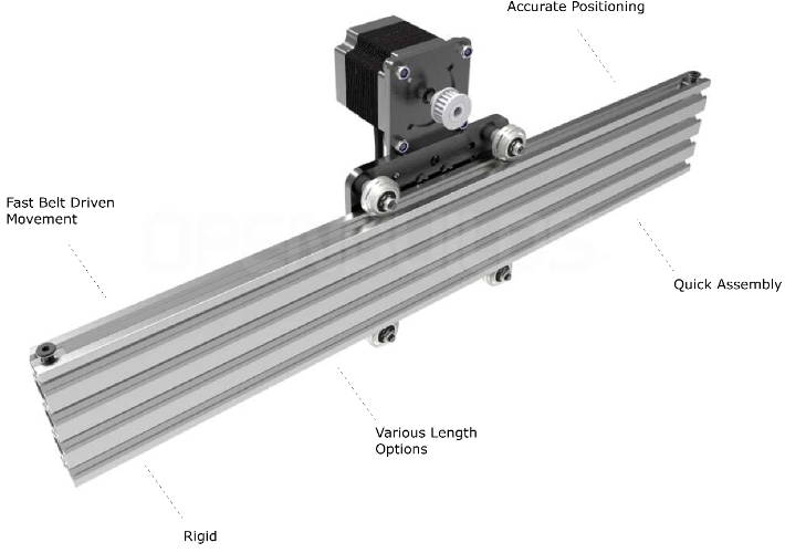 NEMA 23 Belt & Pinion Actuator Bundle - OpenBuilds Part Store