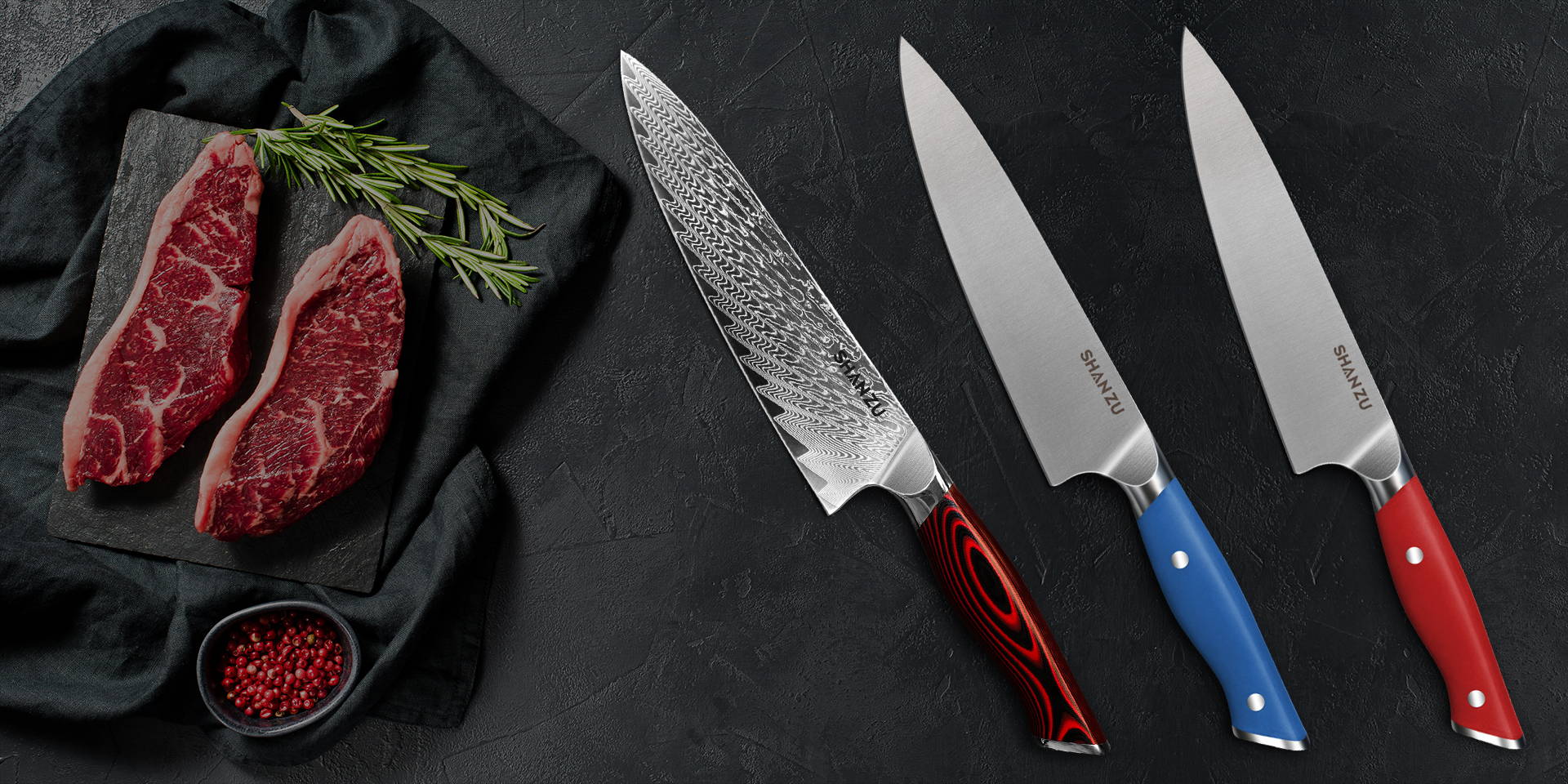 Shan Zu Chef's Knife Damascus Steel 