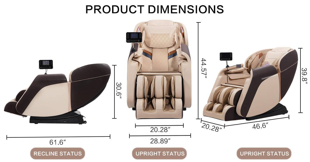 Asjmreye 3D Massage Chairs Zero Gravity Chair Full Body Airbags Massage With Heating,5 Automatic,Brown