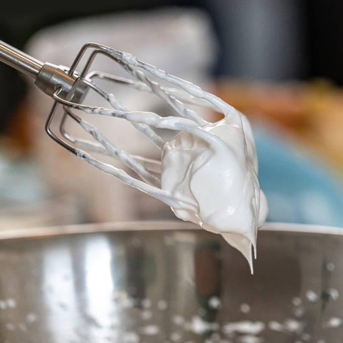 Whipped Cream on a whisk