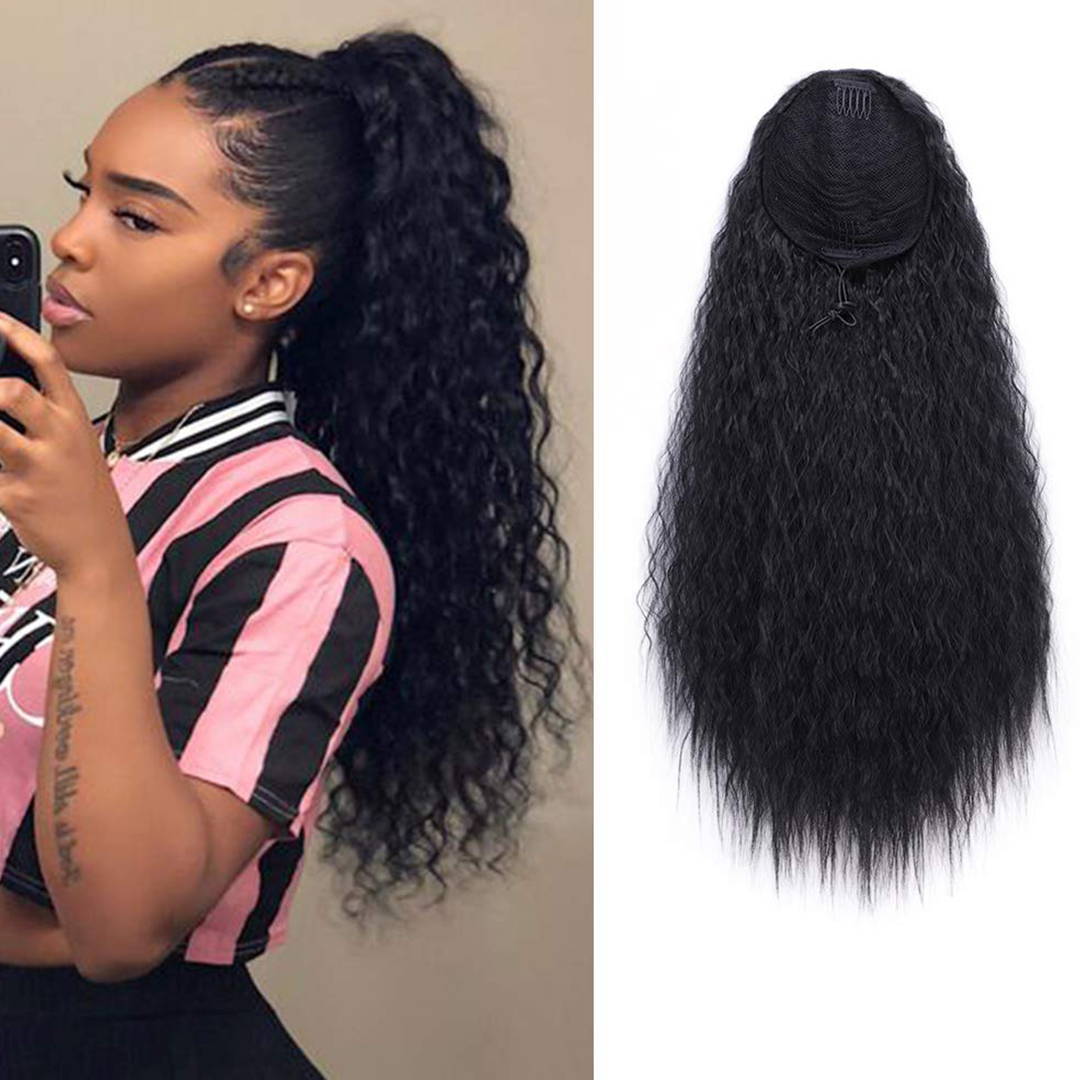 Make heads turn with Curly Clip-in Ponytails Extensions 