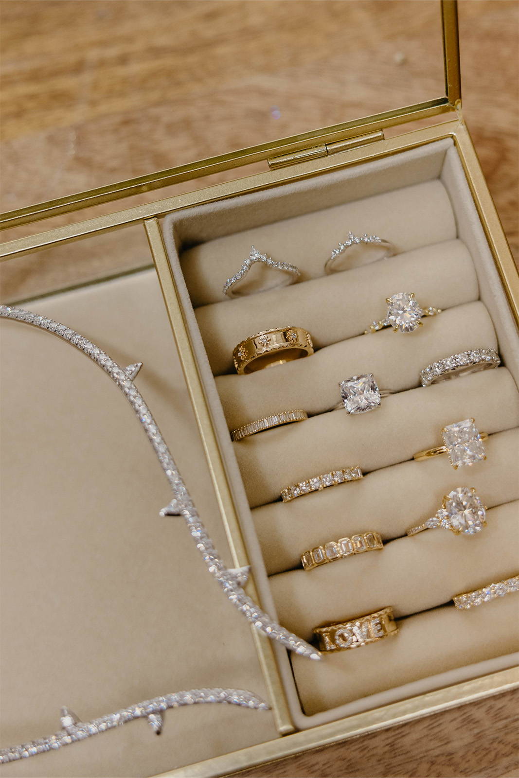 Diamond rings on display