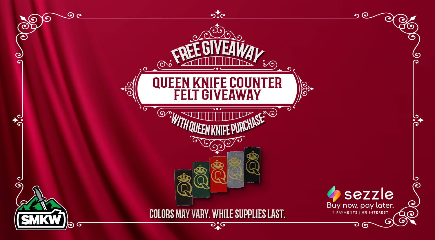 Free Queen Knife Counter Felt with Queen Knife Purchase!