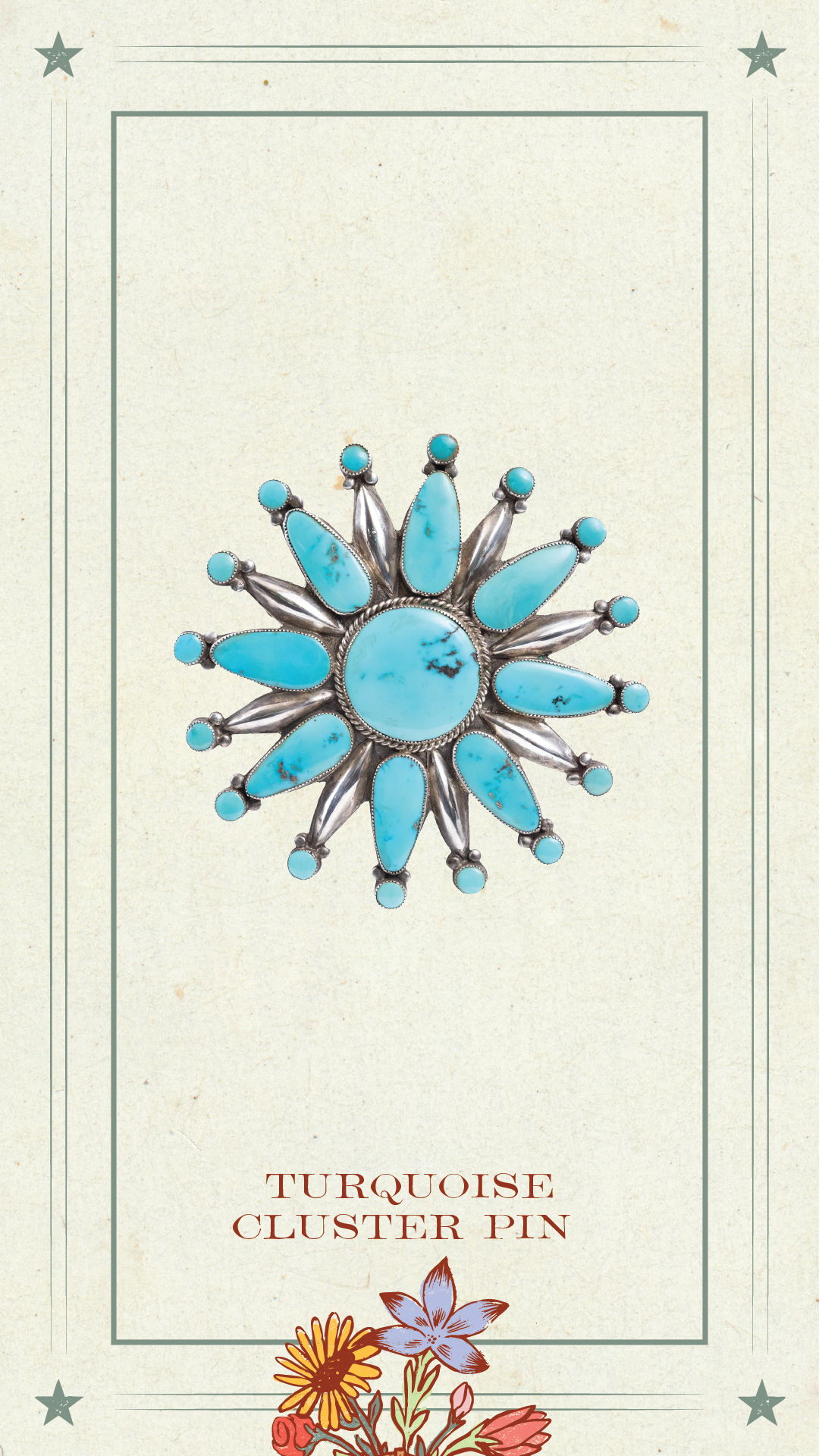 Mother's Day Gift Guide, Turquoise Cluster Pin