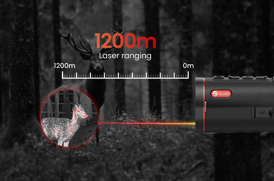 Guide TD435LS integrated 1200 metre laser rangefinder