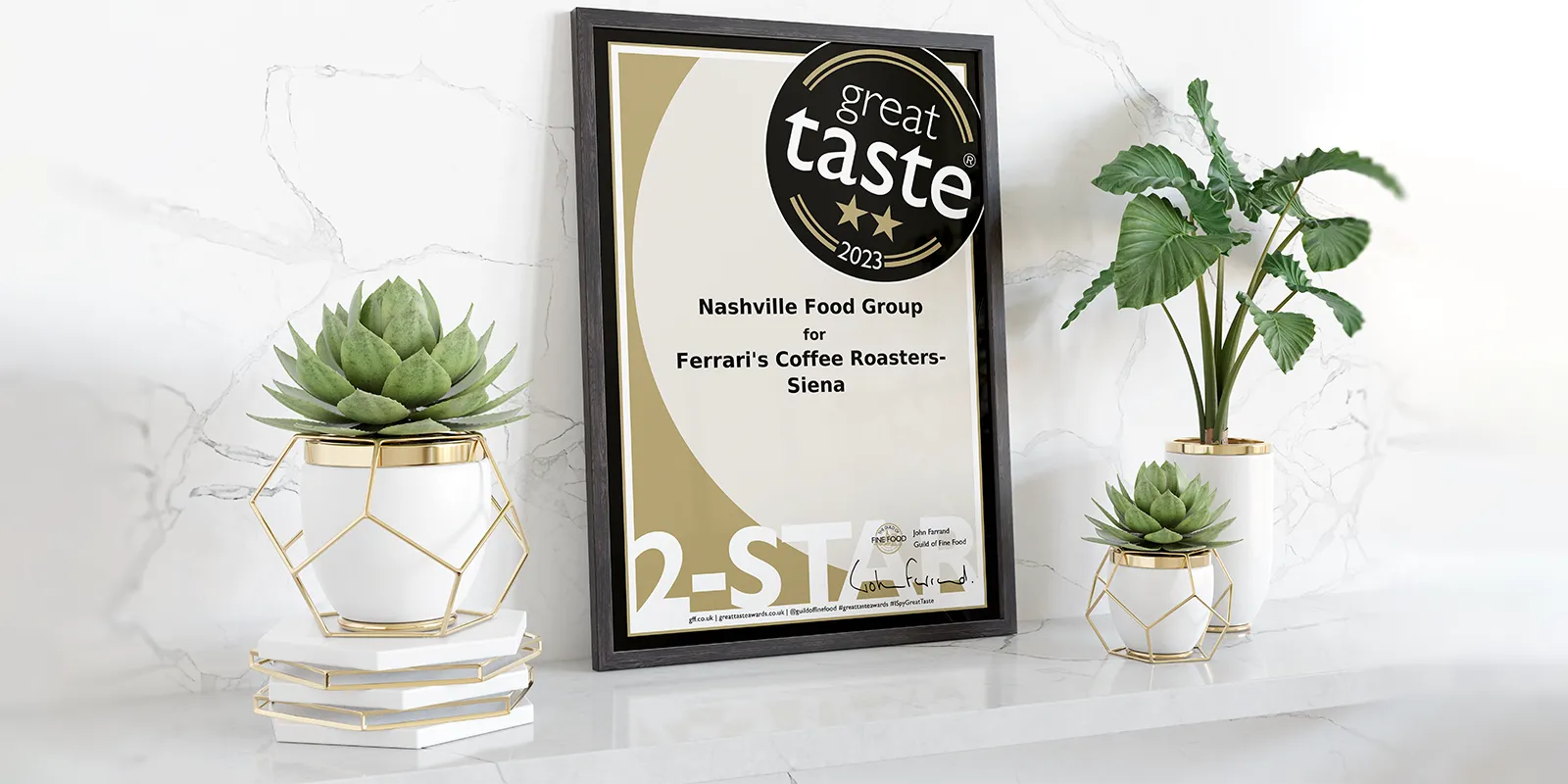 Award Winning Coffee: Great Taste Award 2023, Siena, 2-star certificate