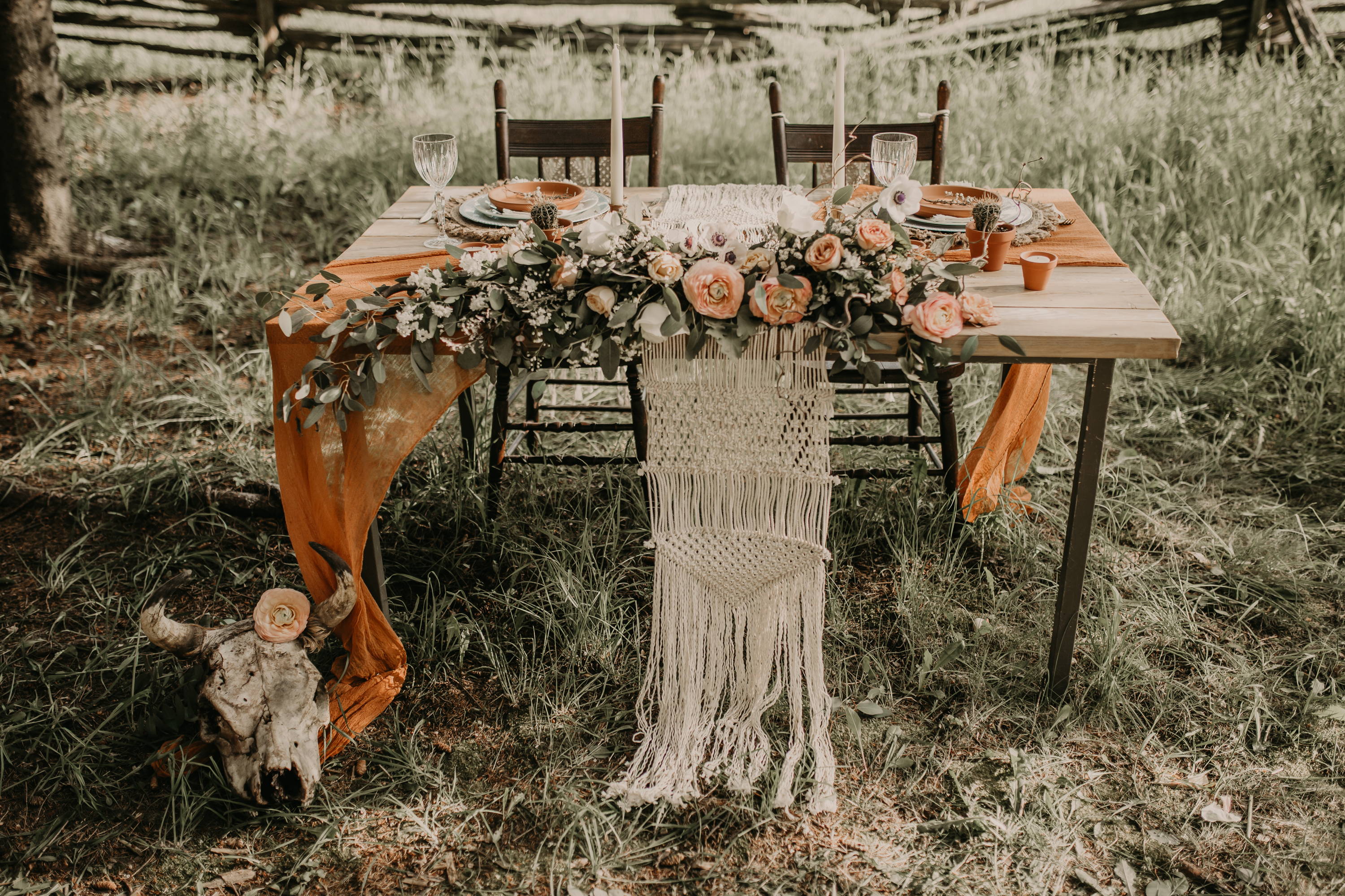 Whimsical Outdoor Wedding Flowers 