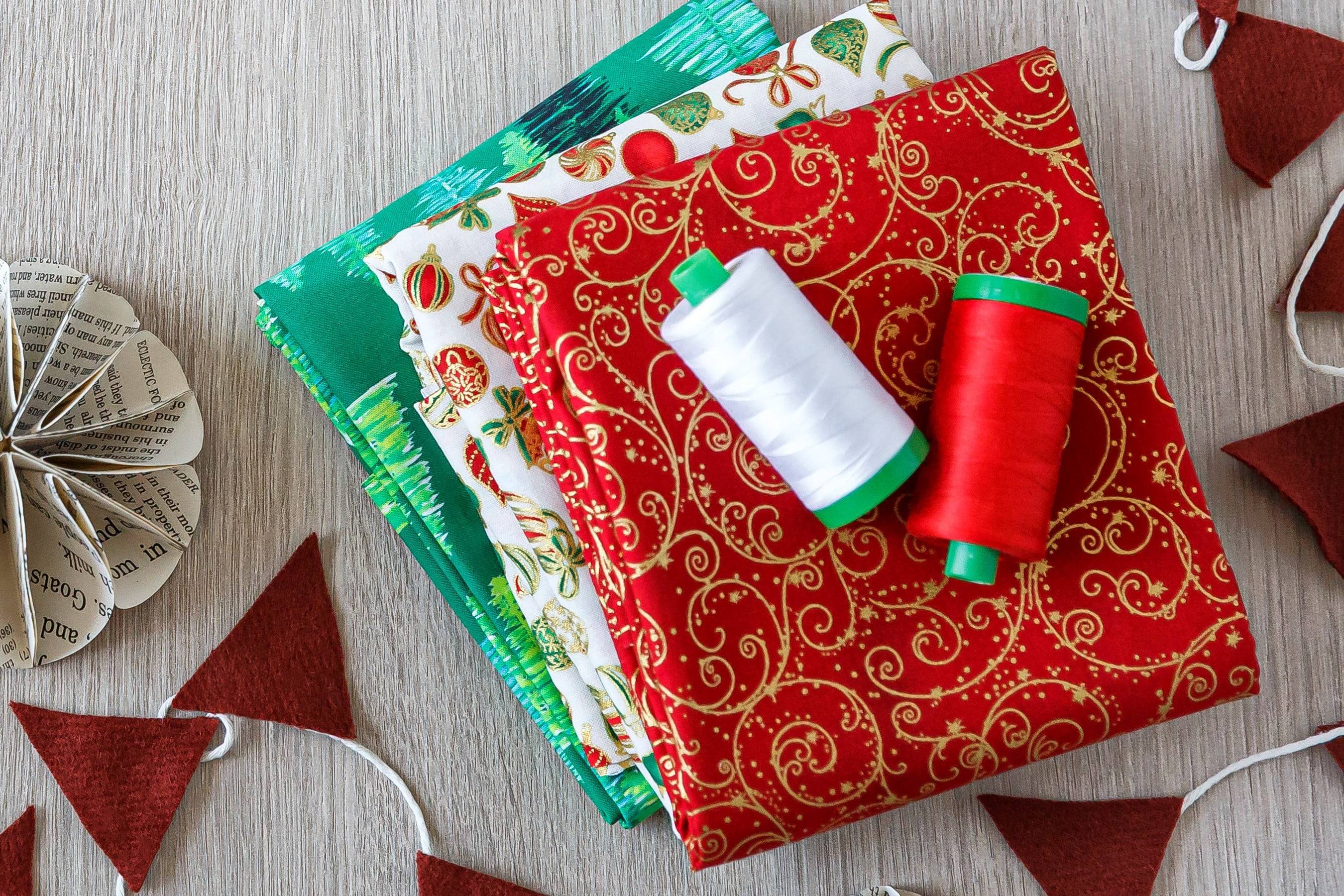 Christmas themed fabrics