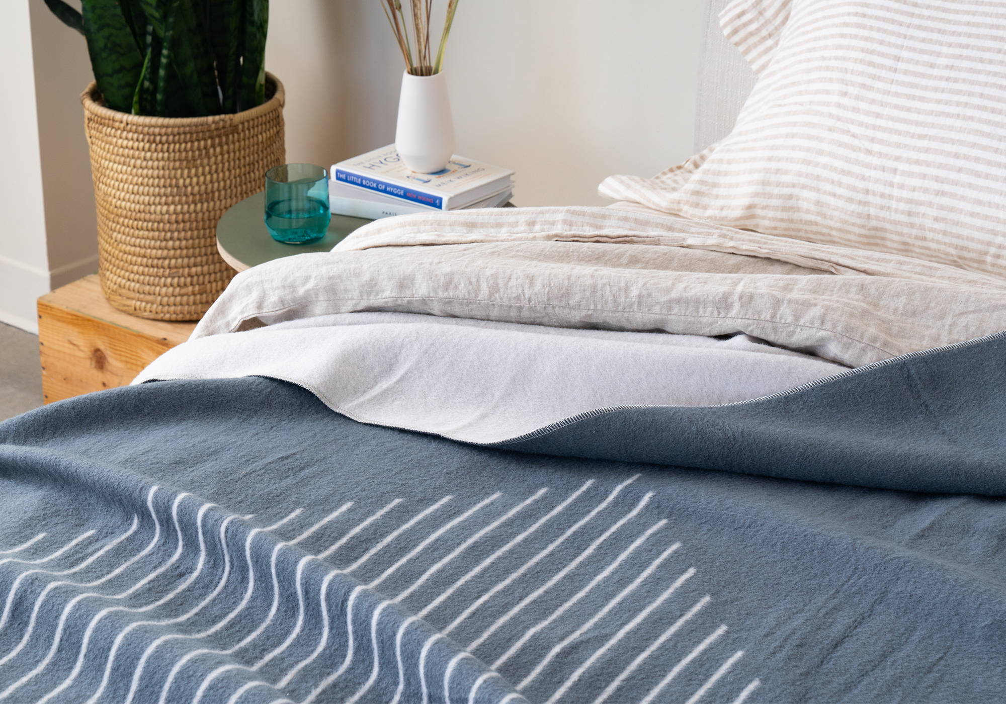 Merino Wool Blanket on Bed