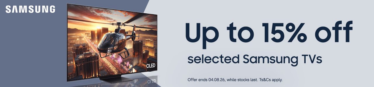 Up to 15% off selected Samsung TVs