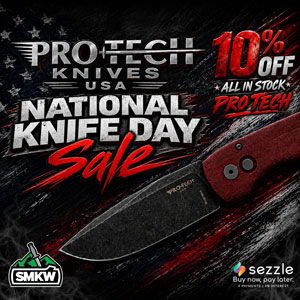 National Knife Day sale on Pro-Tech knives - 10% off in stock Protech