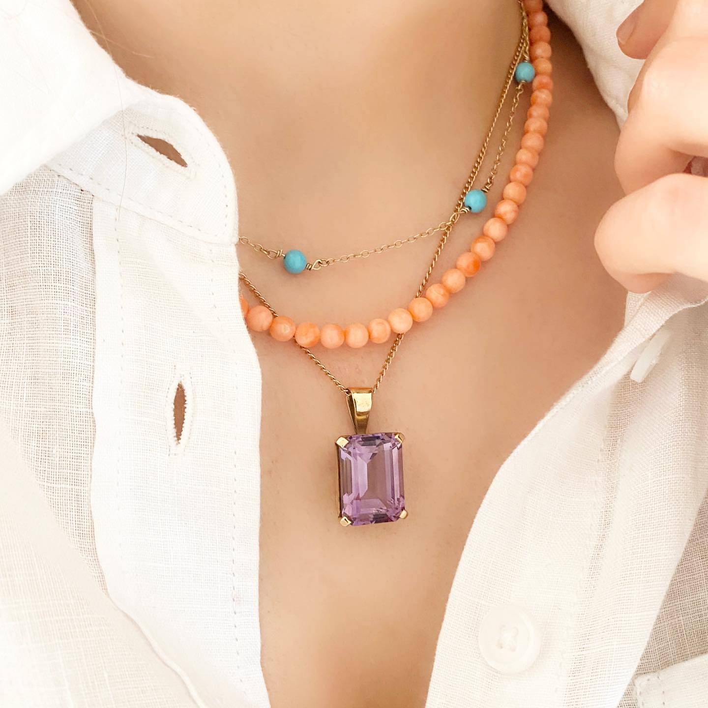 Collares de piedras preciosas