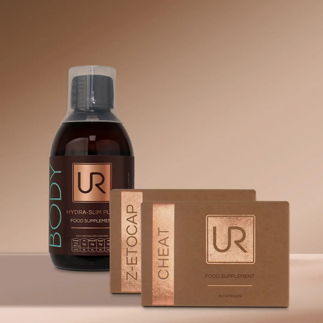 Urban Retreat BODY supplement next to Zetocap and Cheat boxes.