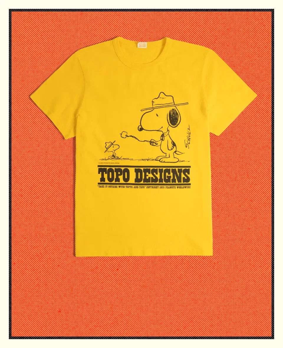 Yellow t-shirt featuring Snoopy and 
