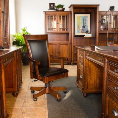 Amish Tables Quarter Sawn White Oak Wood Guide Office Furniture