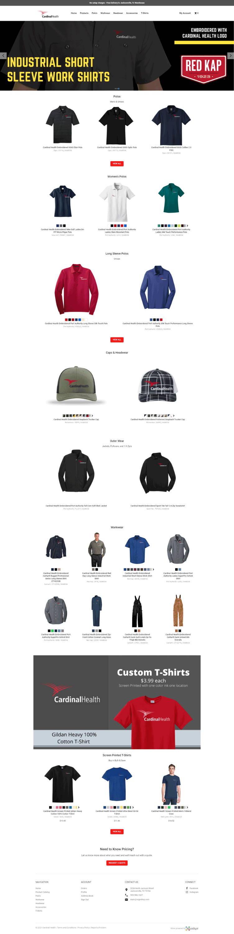 Screen Grab of Cardinal Health Webstore