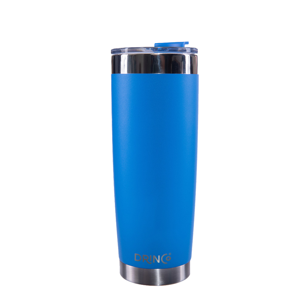 Stainless Steel Tumbler Aqua Black Cruiser Cup Travel Mug with Spill Proof Lid 20oz Perfect for Camping & Traveling BPA Free Drinco Double Wall Vacuum Insulated Mug 