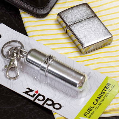 Zippo fuel canister.