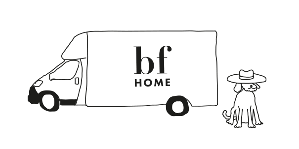 Free Nardi garden furniture delivery banner with hand drawn van and dog