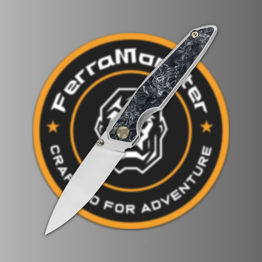 Knife on a circular logo background with 