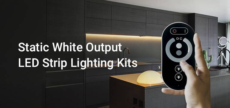 White output LED strip light kits