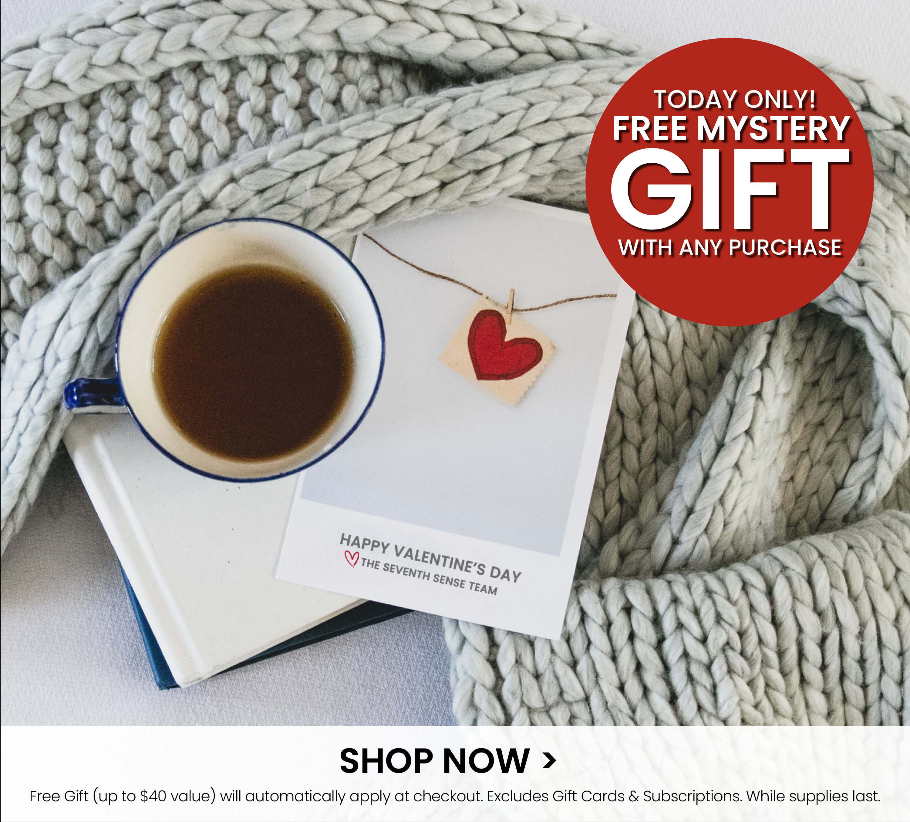 Today Only! Free Mystery Gift with any purchase.