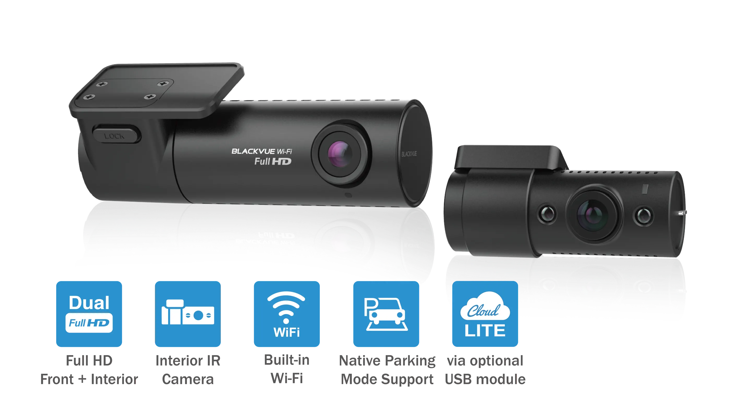 BlackVue DR900S-2CH 4K UHD Dual Dash Cam NO CABLES RC100F