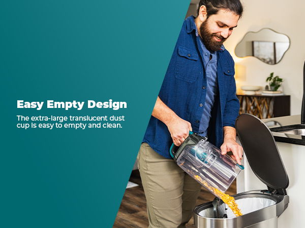 Man pouring liquid from a container into a trash bin.