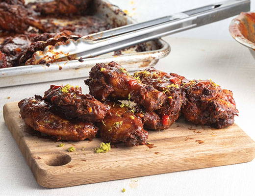 Image of Sriracha Hatch Chile Sauced Wings