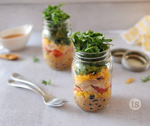 southwest salad in a jar