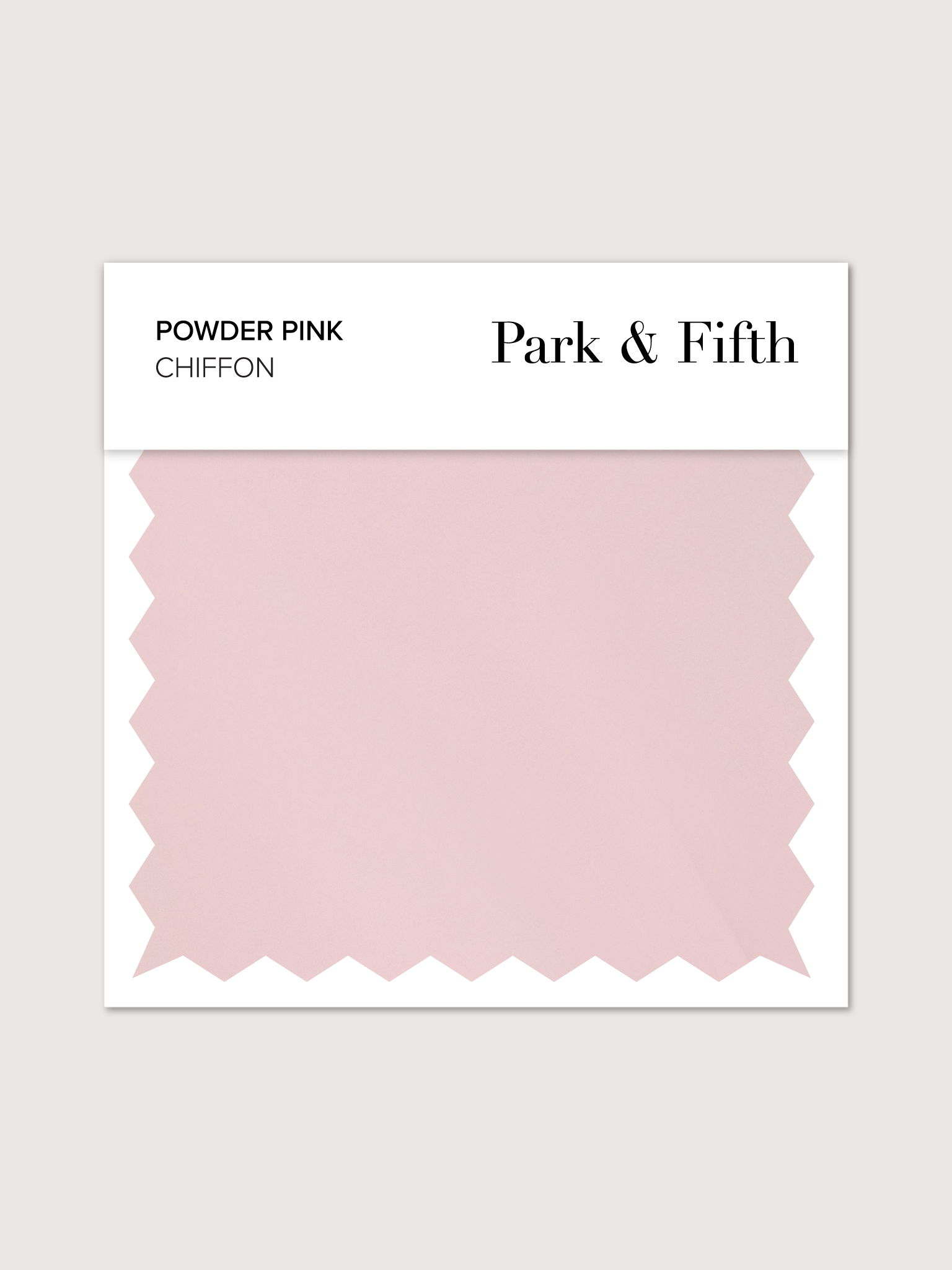 Powder pink chiffon fabric swatch from Park & Fifth.