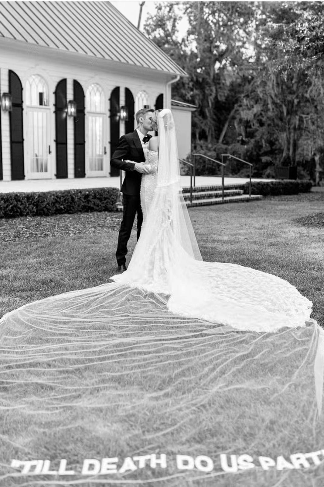 Hailey and Justin Bieber at the wedding ceremony