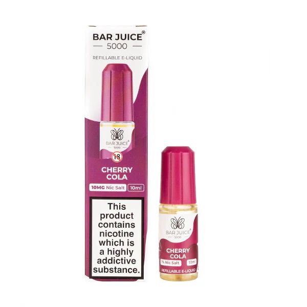 A picture of Cherry Cola Nic Salt E-Liquid by Bar Juice 5000